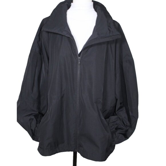 Lululemon Lightweight Cinch-Waist Hooded Rain Jacket Black Women Size 12 worn 2x - Picture 4 of 12
